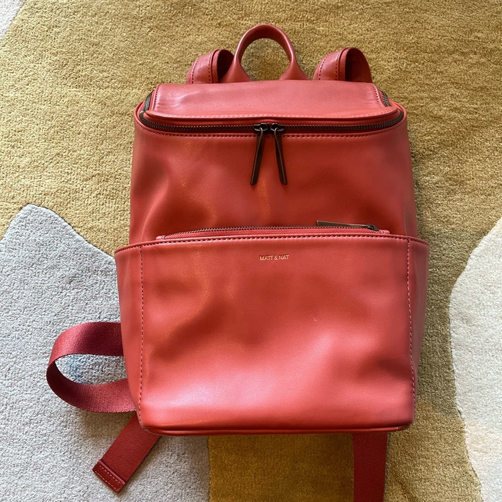 Matt & Nat Brave faux leather backpack in desert